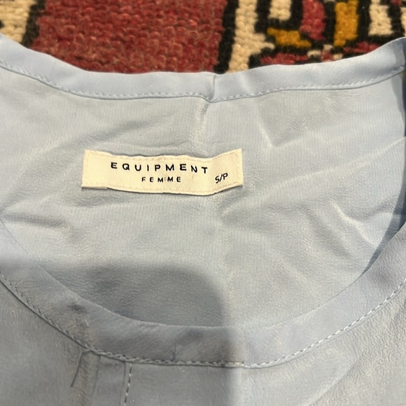 Equipment Silk Button Up Tank - Picture 3 of 5